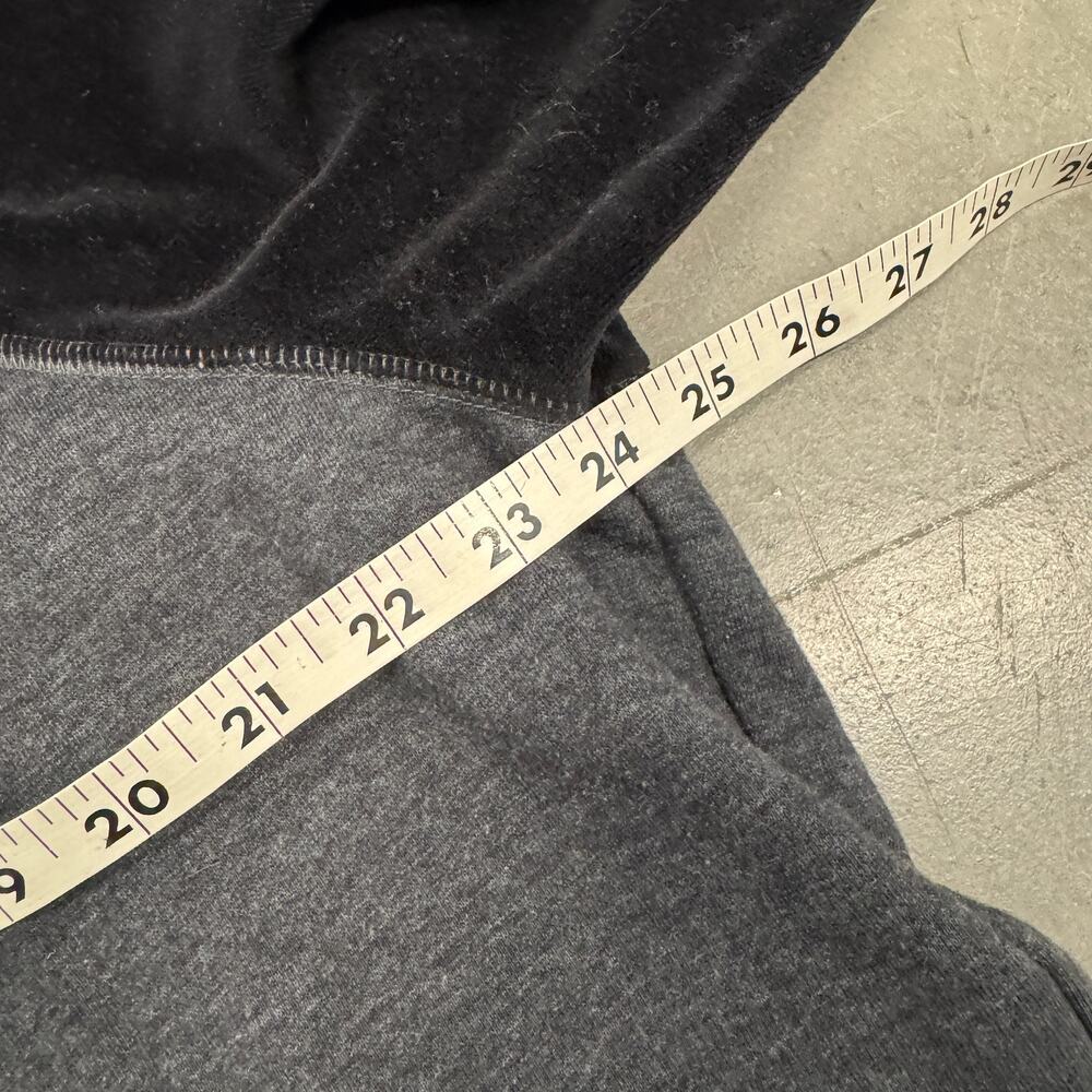 Vintage Y2K Monroe Main Abstract Grunge Black Grey Hoodie Full Zip Sweatshirt L - Picture 5 of 6